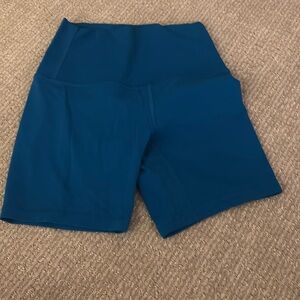 Blue Lululemon biker shorts 6 inch